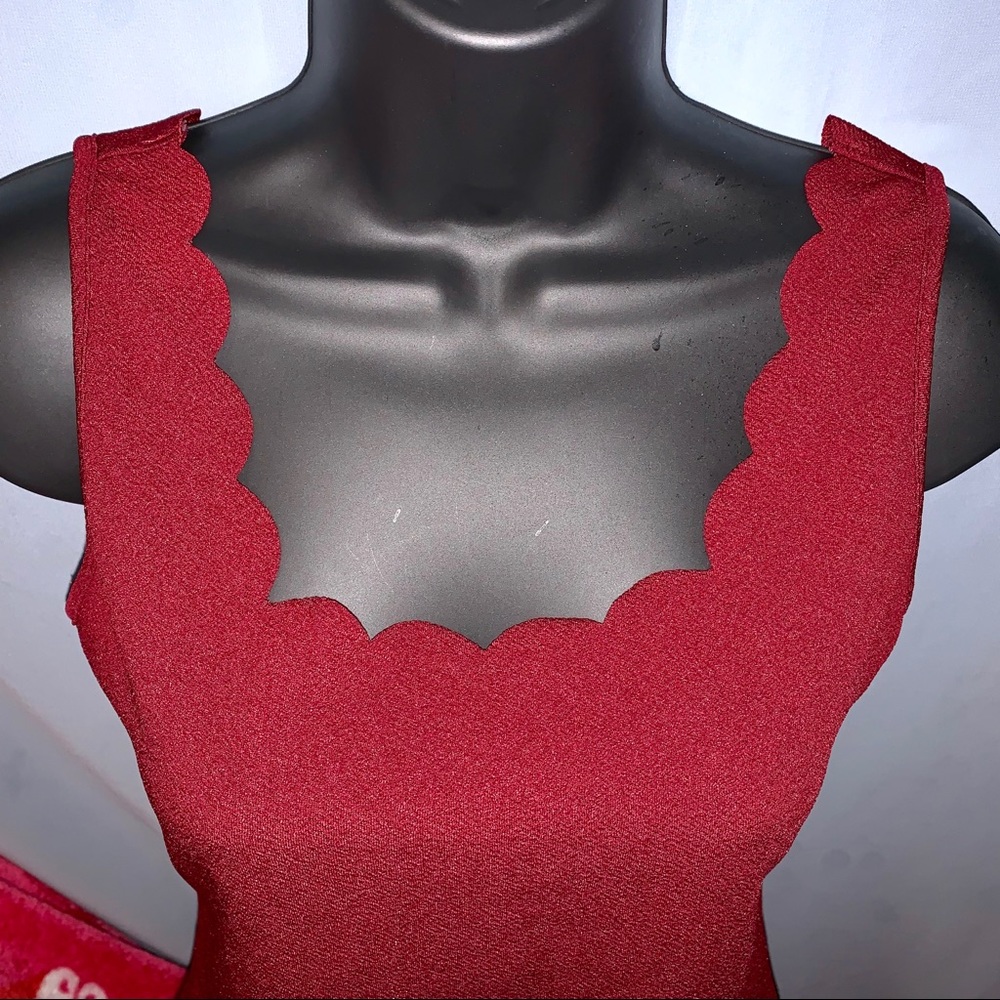 Burgundy textured bodysuit